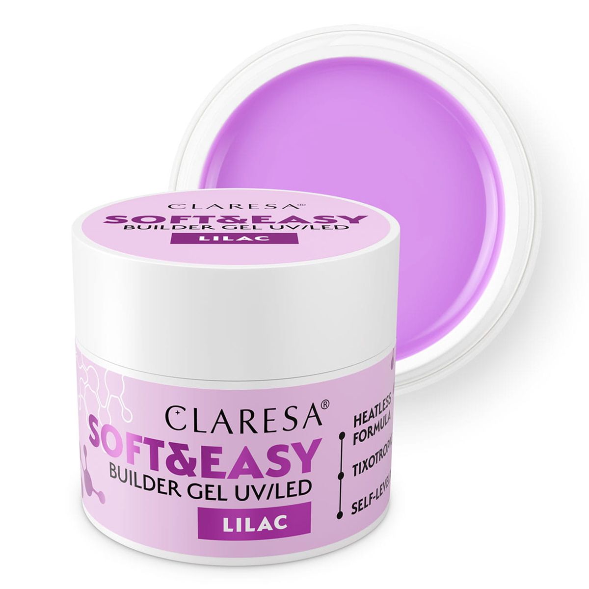 Claresa keratine soft easy builder gel lila 45gr.