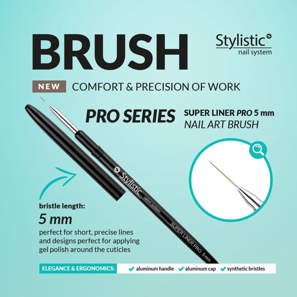 Stijlvolle super liner pro penseel 5mm