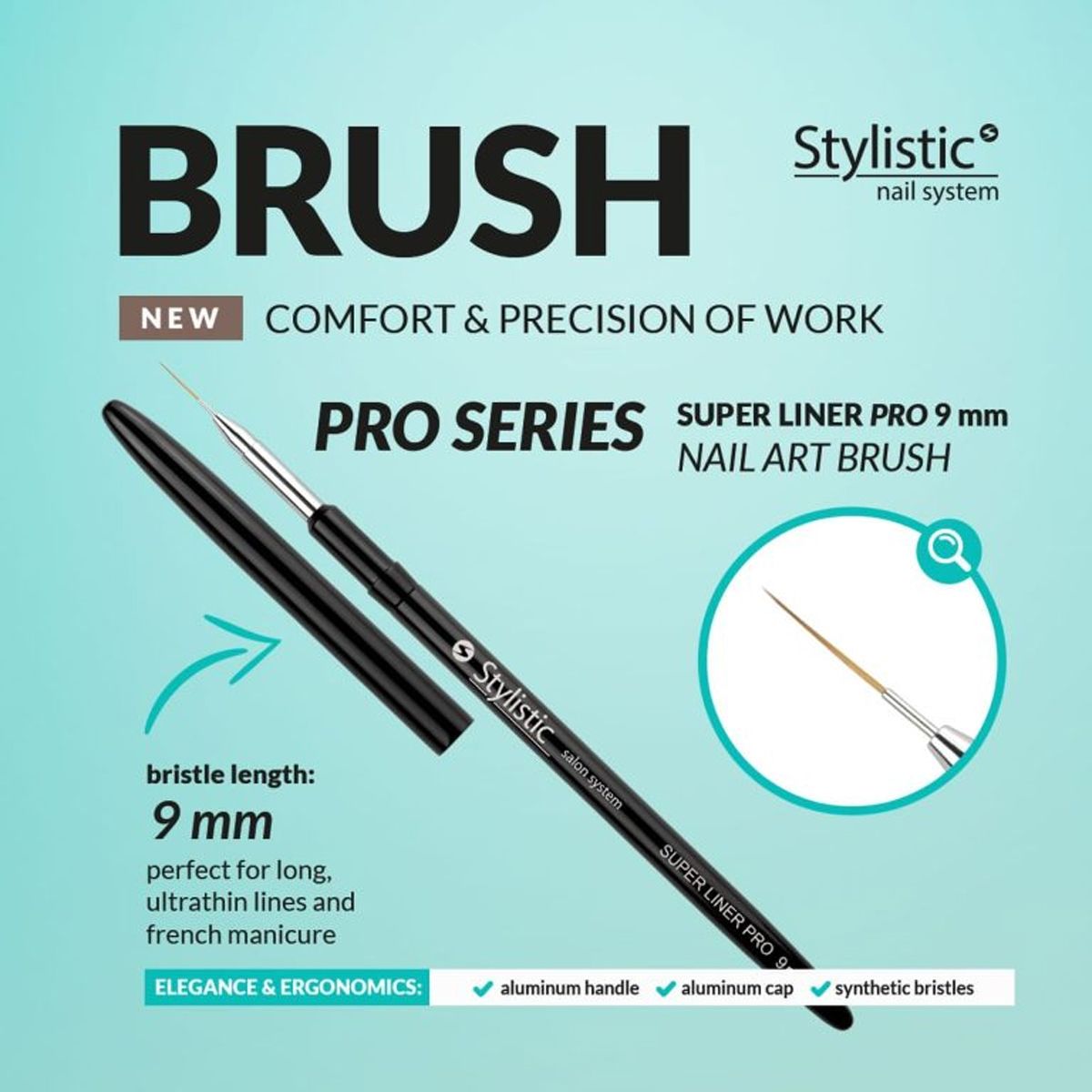 Stijlvolle super liner pro penseel 9mm