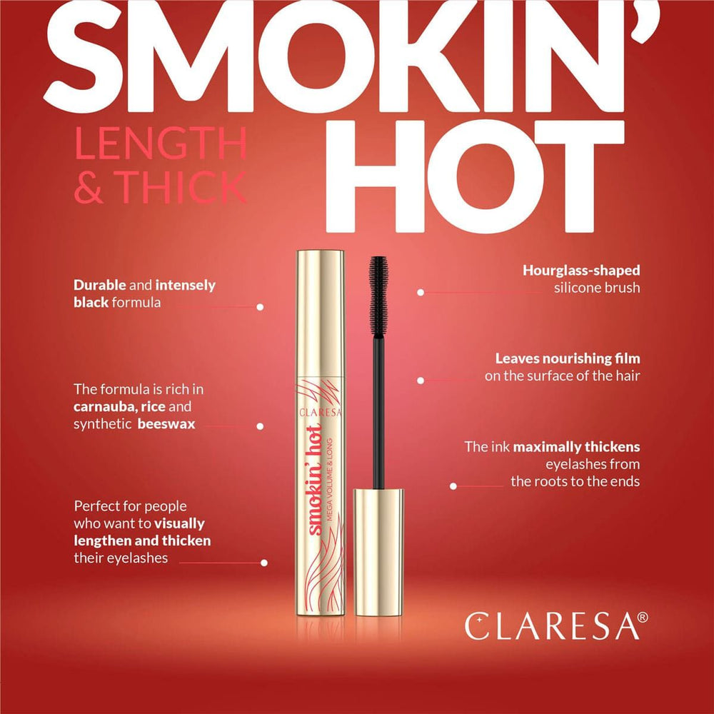 Claresa smokin' hot mascara zwart 10ml