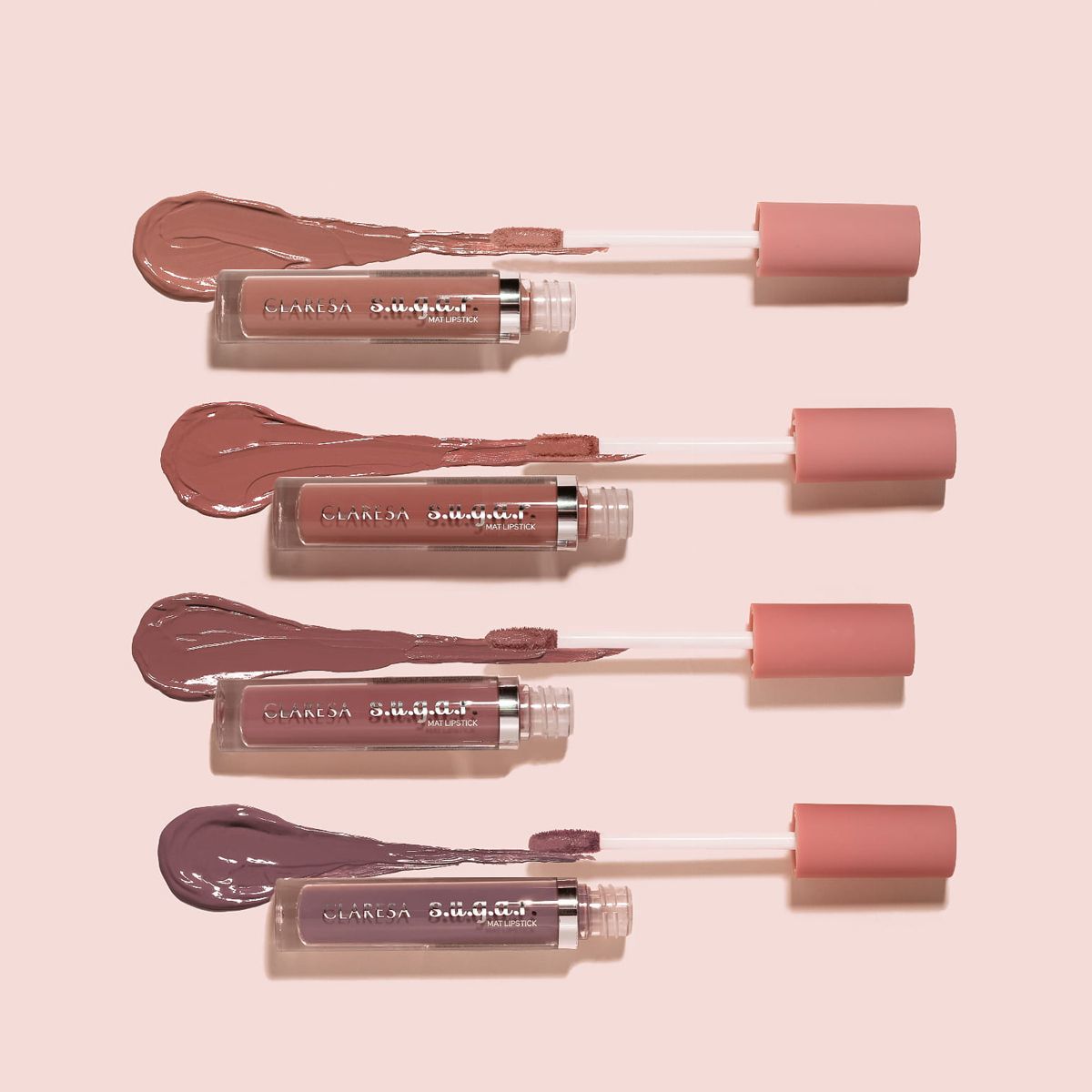 Claresa matte vloeibare lippenstift suiker 01 honing 5ml