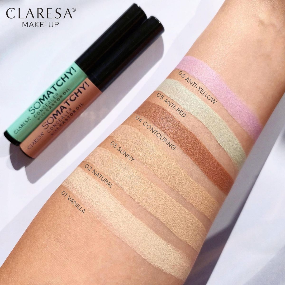 Claresa zo matchend! concealer cover stick 05 anti-rood 3gr.