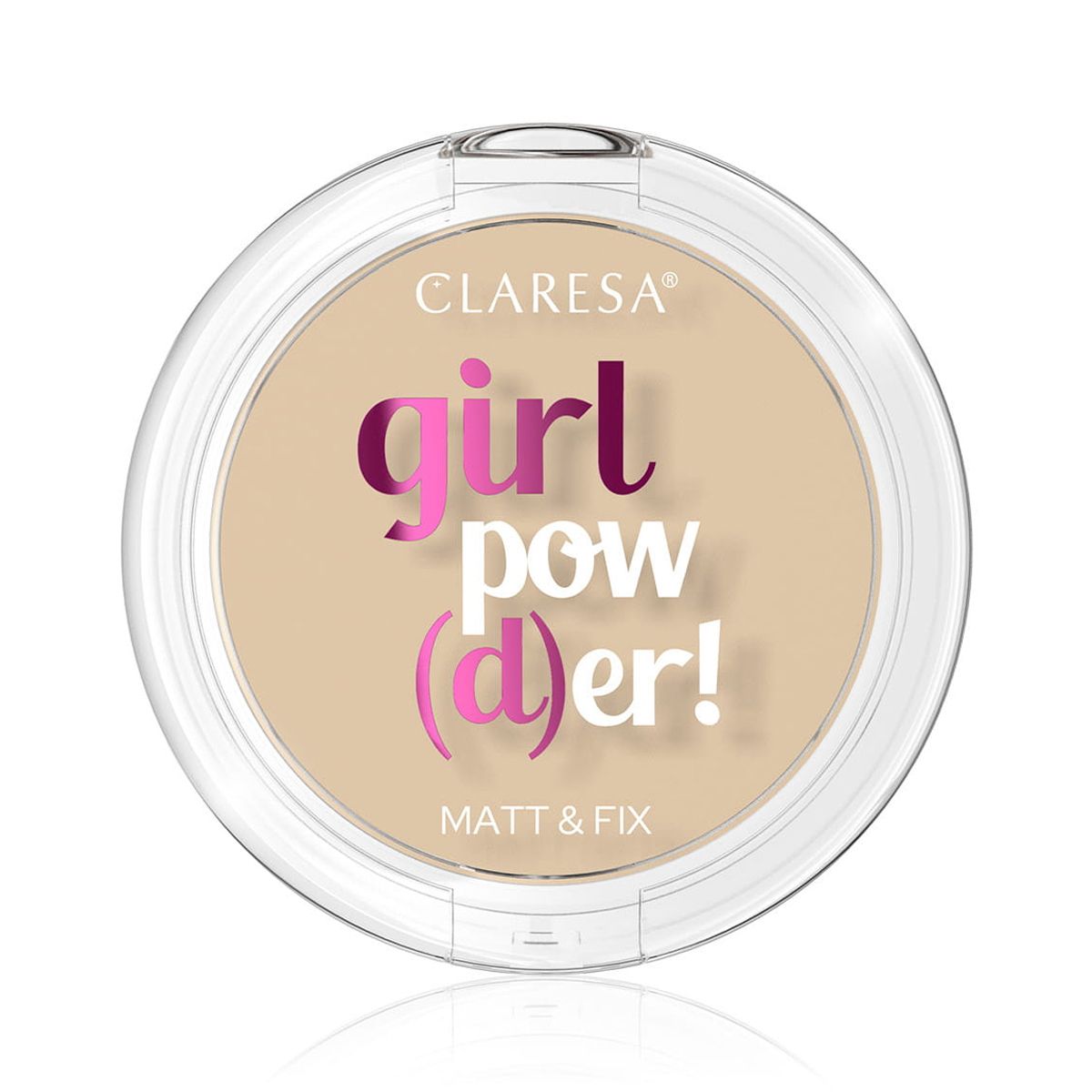 Claresa girl pow(d)er! matt fix pressed powder 02 natural beige 12gr.