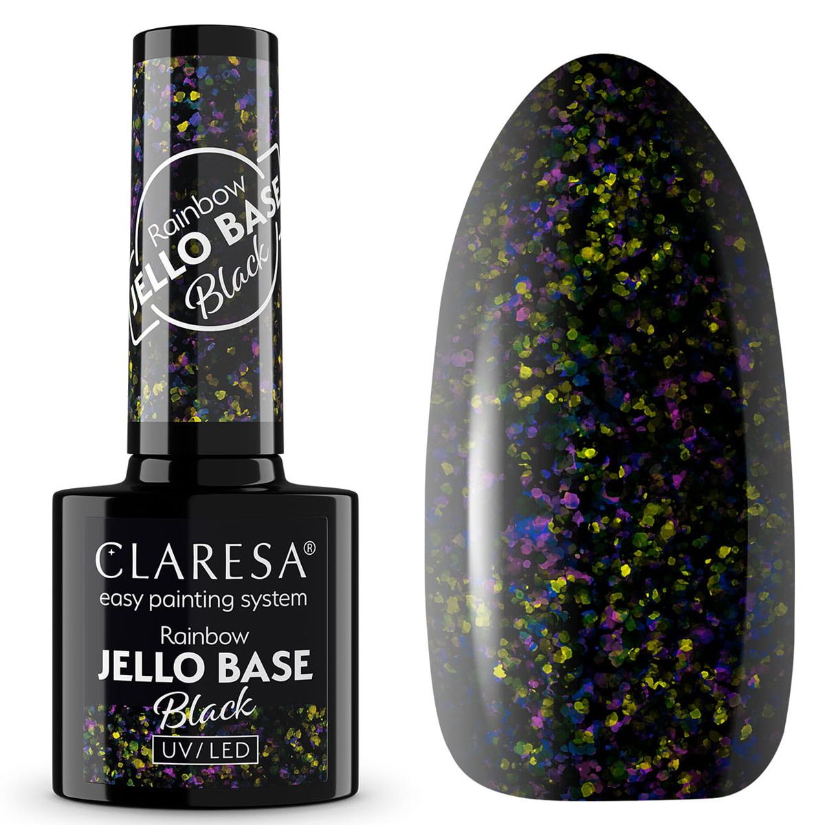 Claresa regenboog jello basislaag zwart 5ml