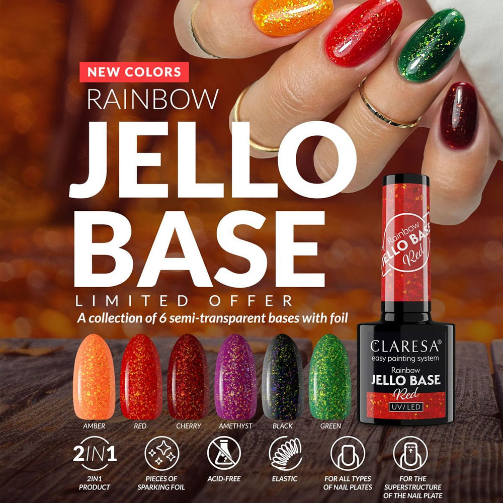 Claresa regenboog jello basislaag zwart 5ml