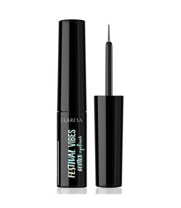 Claresa festival vibes glitter eyeliner 01 greyglow 4gr.