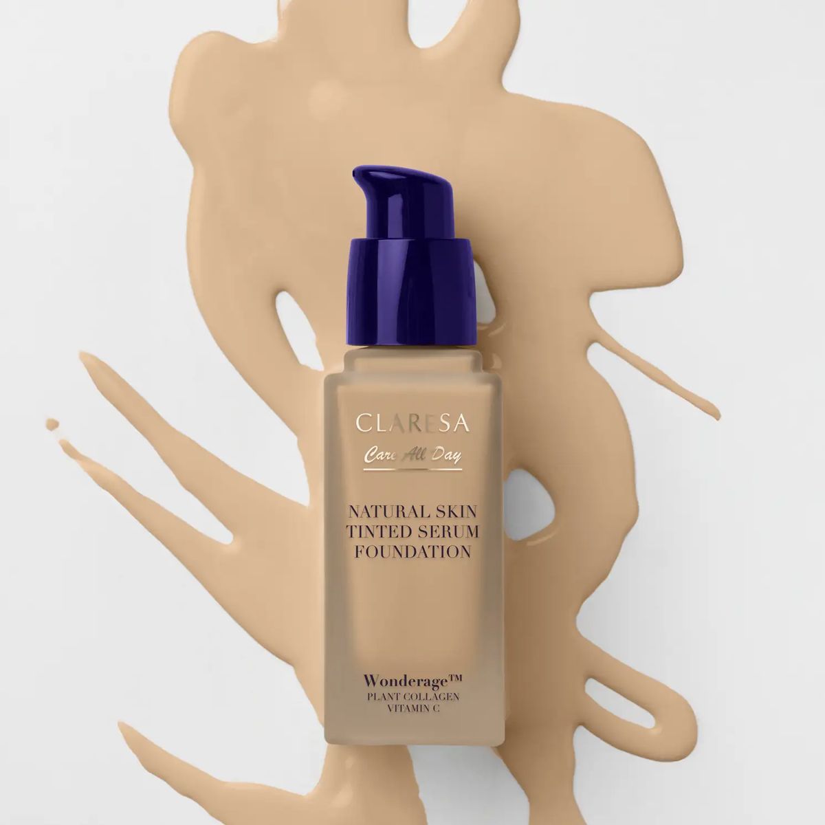 Claresa natuurlijke huid getinte serum foundation 2wo medium olijf 32ml