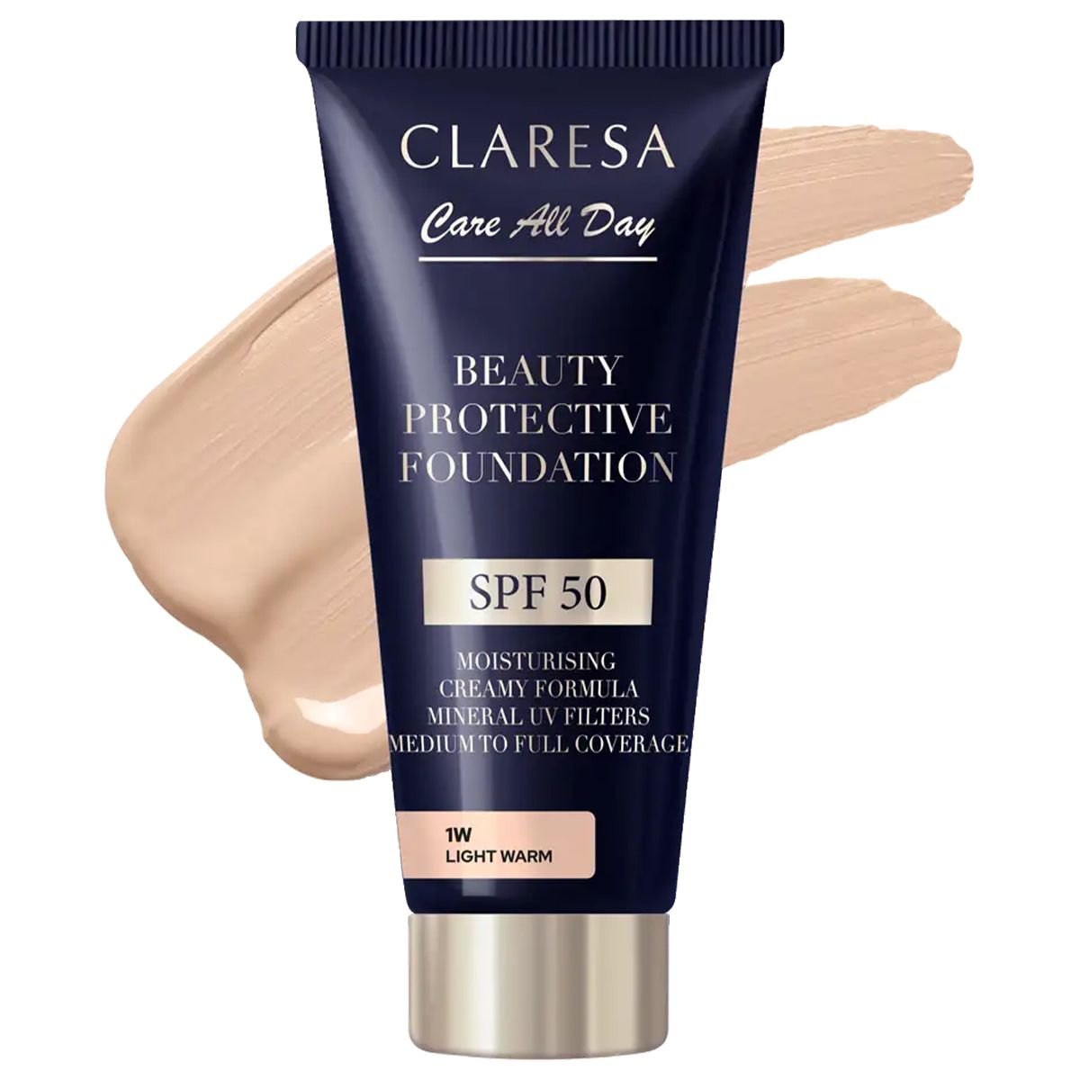 Claresa beauty beschermende foundation spf 50 1w licht warm 30ml