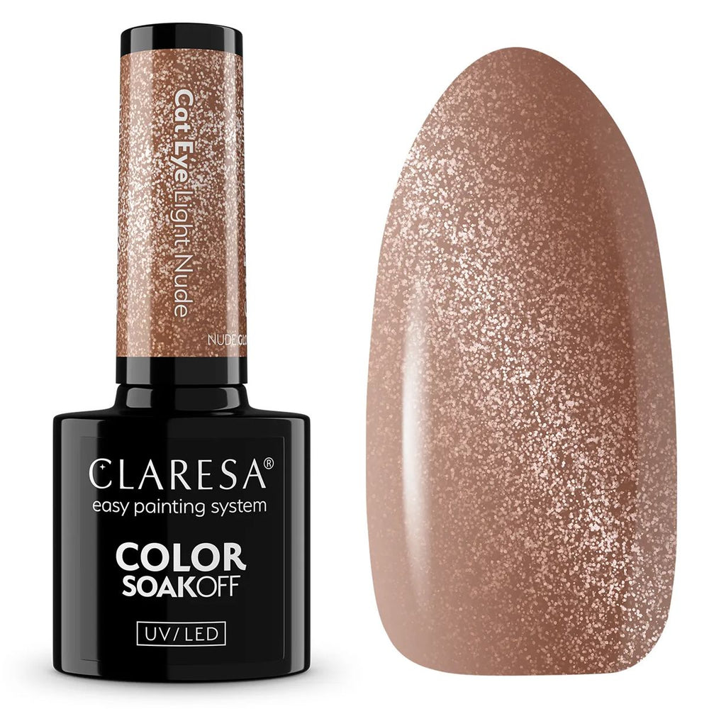 Claresa uv led gellak 5ml nude glow - cat eye light nude