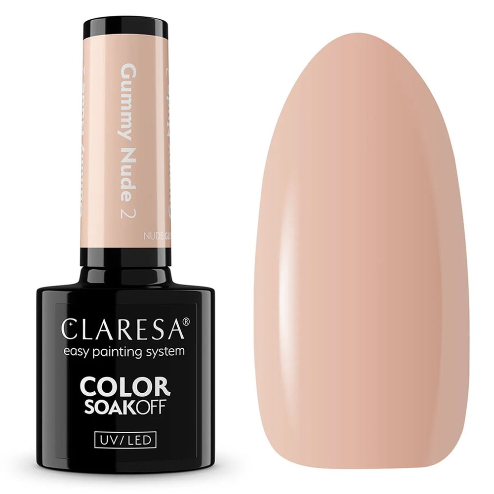 Claresa uv led gellak 5ml nude glow - gummy nude 2