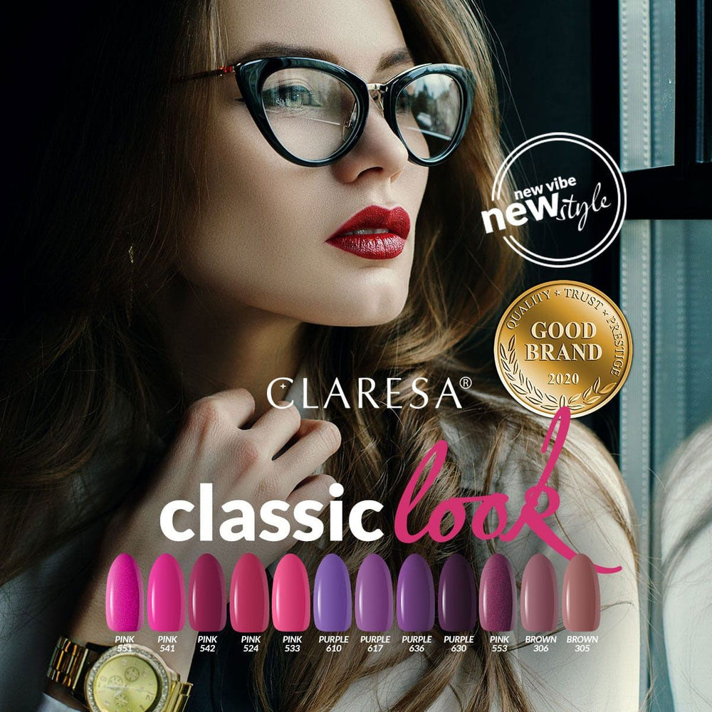 Claresa uv led gellak 5ml paars 630 klassieke look