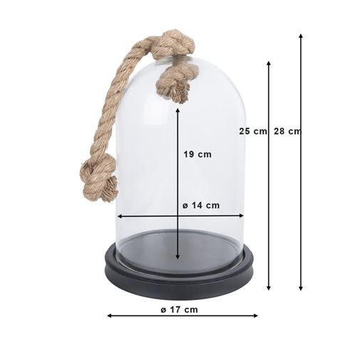Clayre eef stolp 6gl3367 zwart 17x28 cm
