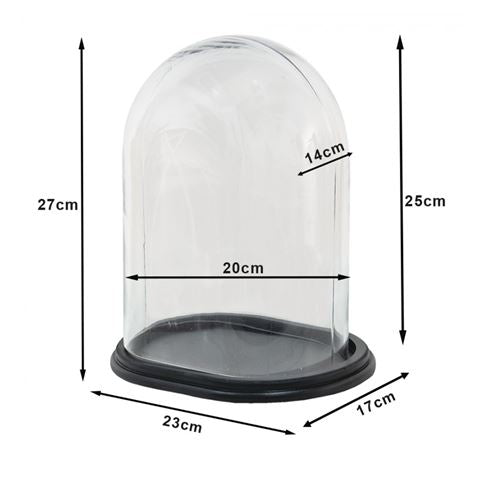 Clayre eef stolp 6gl3482 transparant 21x16x27 cm