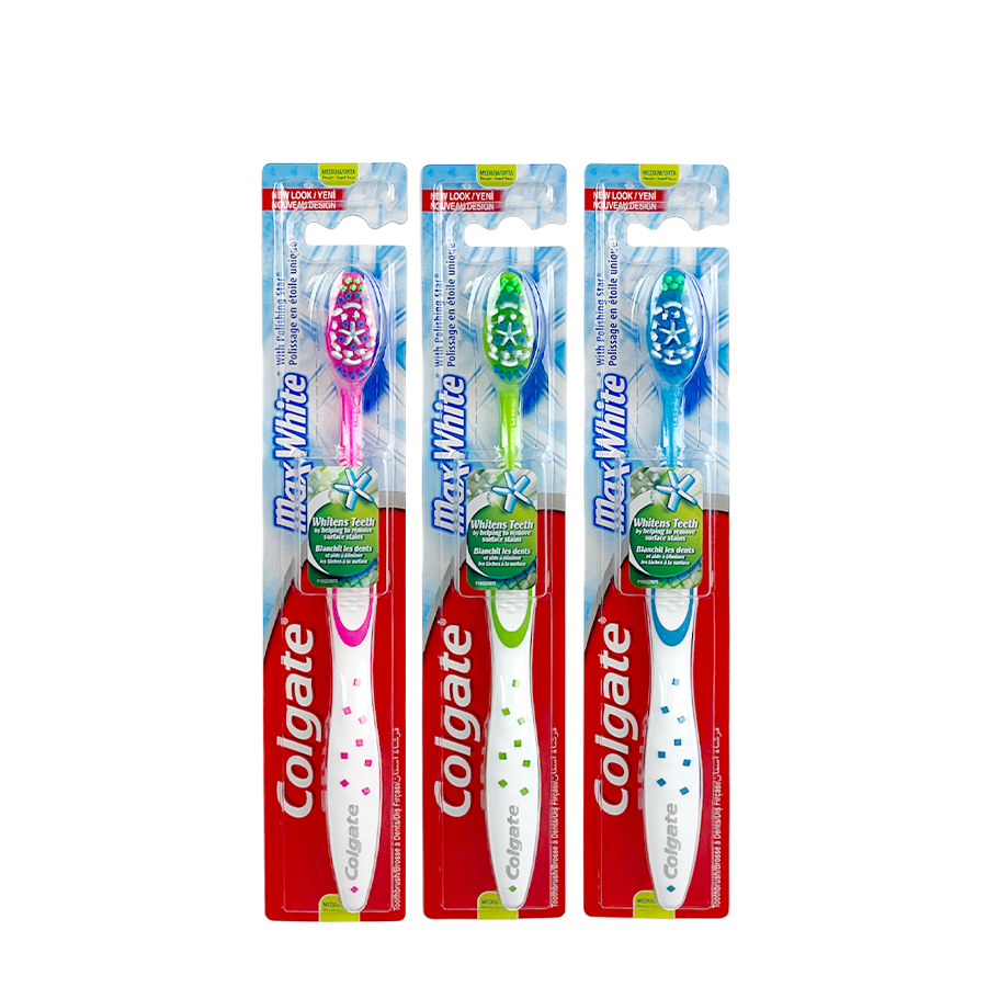 Colgate tandenborstel max white medium