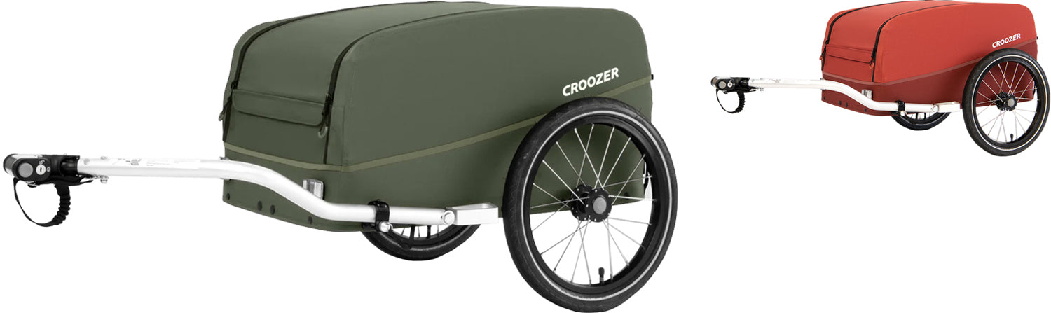 Croozer kalle cargo bicycle trailer | moss green