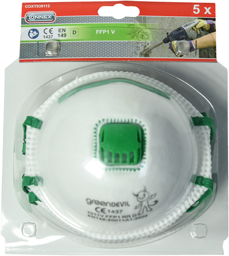 Connex stofmasker ffp1v en149 5st - coxt939112