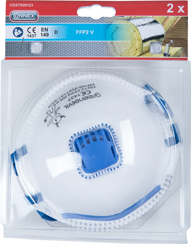 Connex stofmasker ffp2v en149 2st - coxt939123