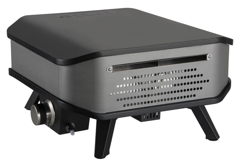 Gas pizzaoven 13'' met pizzasteen 5kW zwart grijs