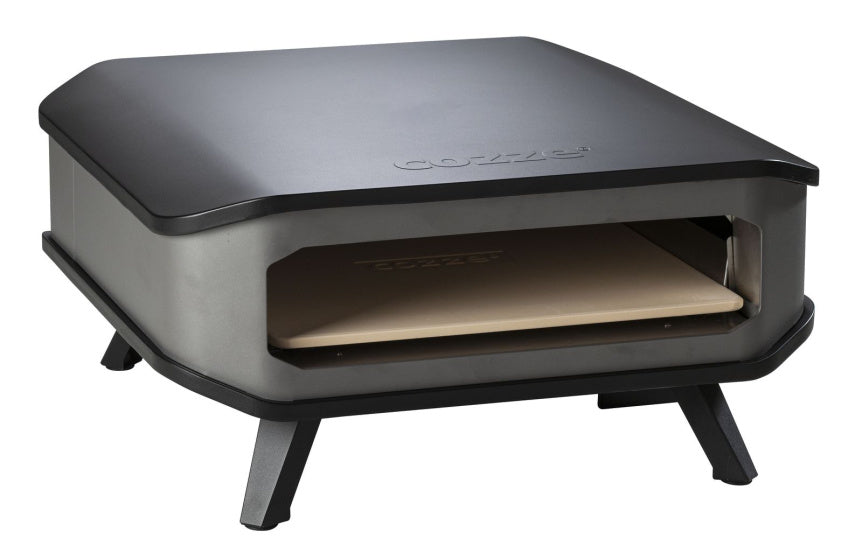 Gas pizzaoven 17'' met pizzasteen 8kW zwart grijs