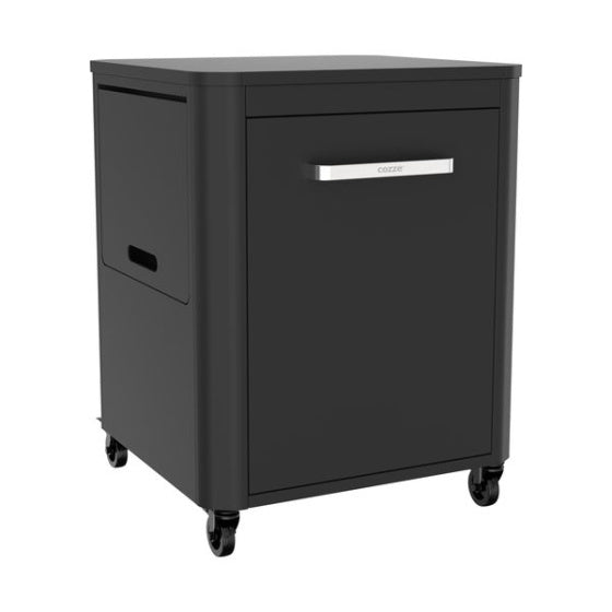 Trolley werktafel opklapbaar met 1 deur zwart