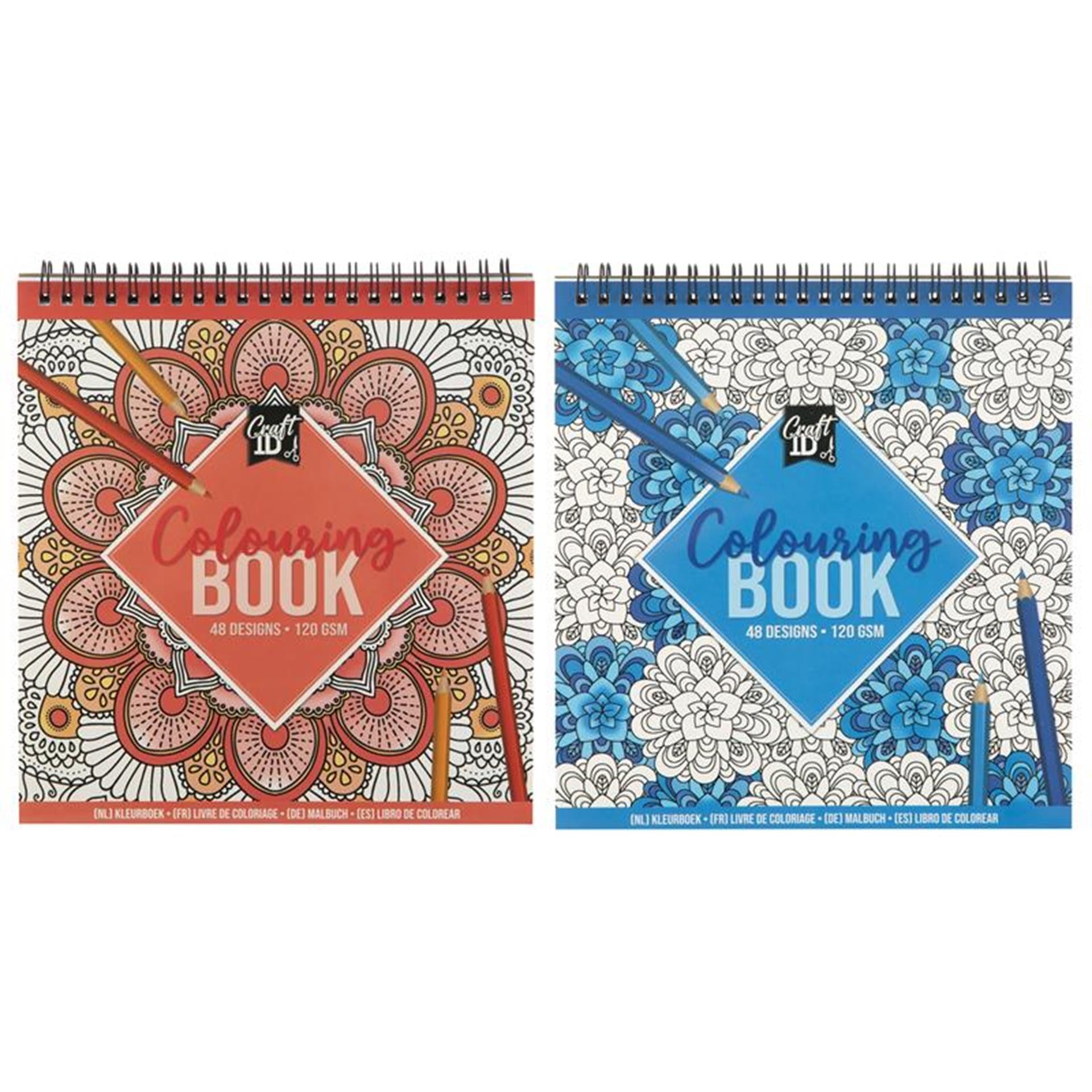 Grafix craft id kleurboek 21x20cm, 24 vel assor