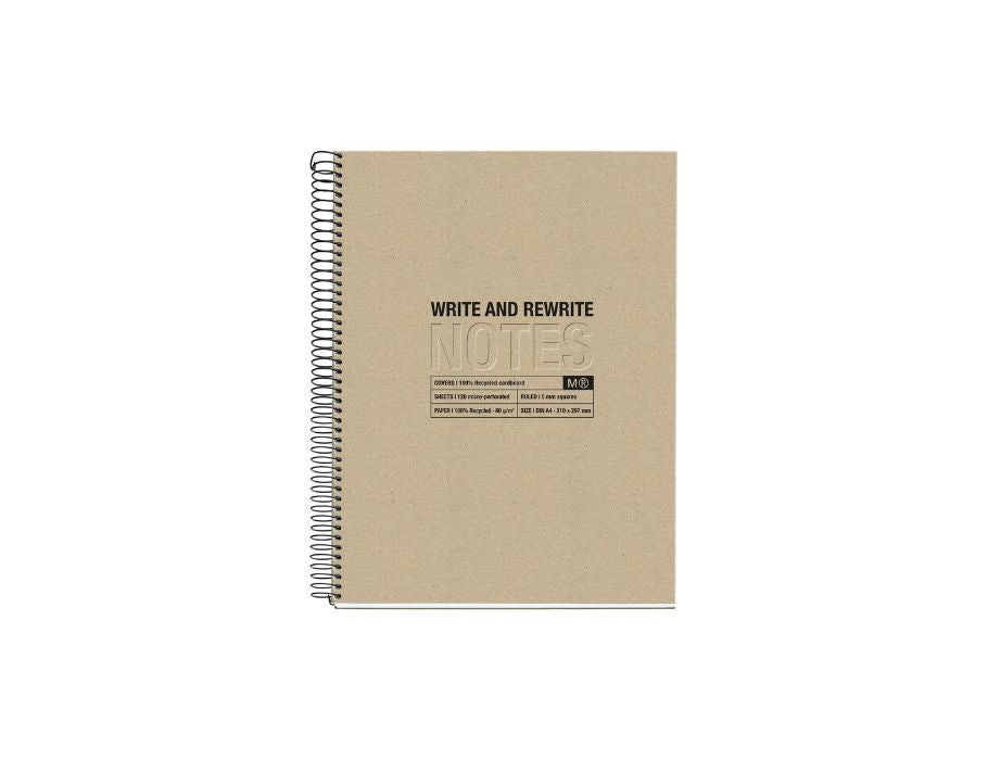 Miquelrius notitieboek - craft - a5 geruit - 120 blz