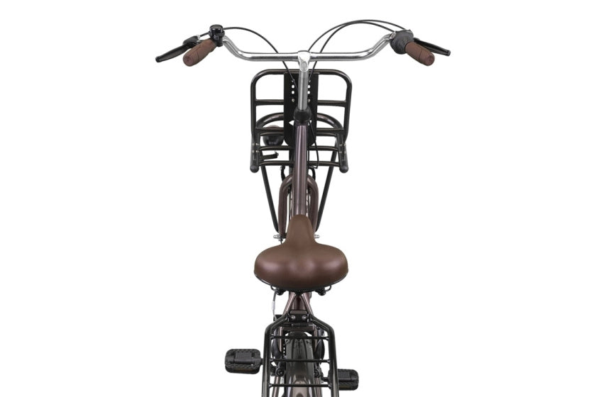 Crown berlin 28 inch 53 cm dames 7v v-brakes grijsbruin