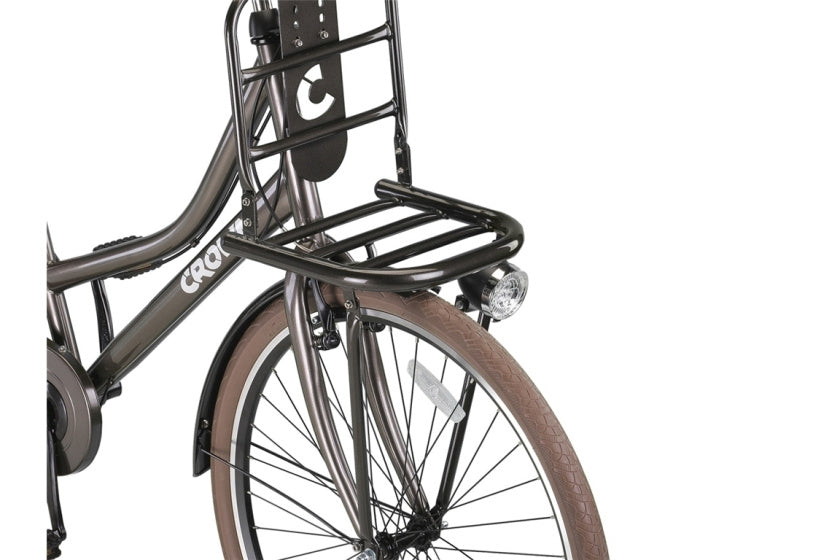 Crown berlin 28 inch 53 cm dames 7v v-brakes grijsbruin