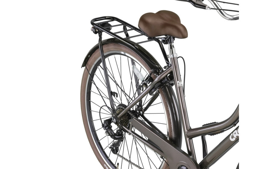 Crown berlin 28 inch 53 cm dames 7v v-brakes grijsbruin