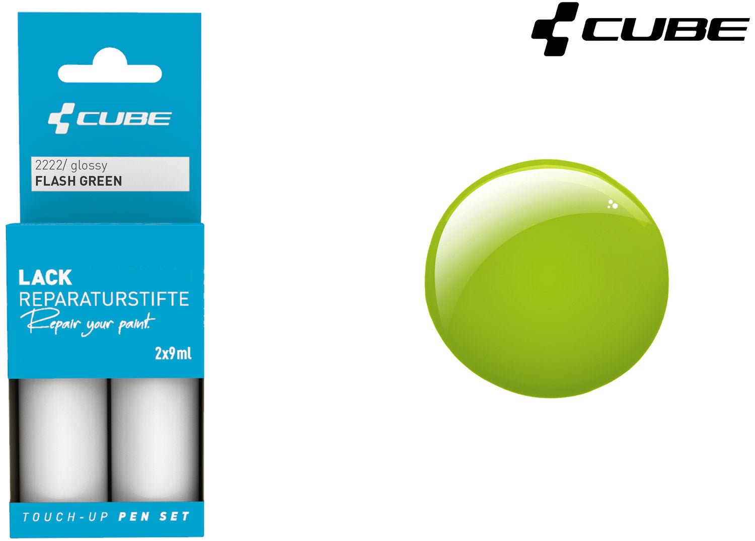 Cube touch-up pen set flash green | matt