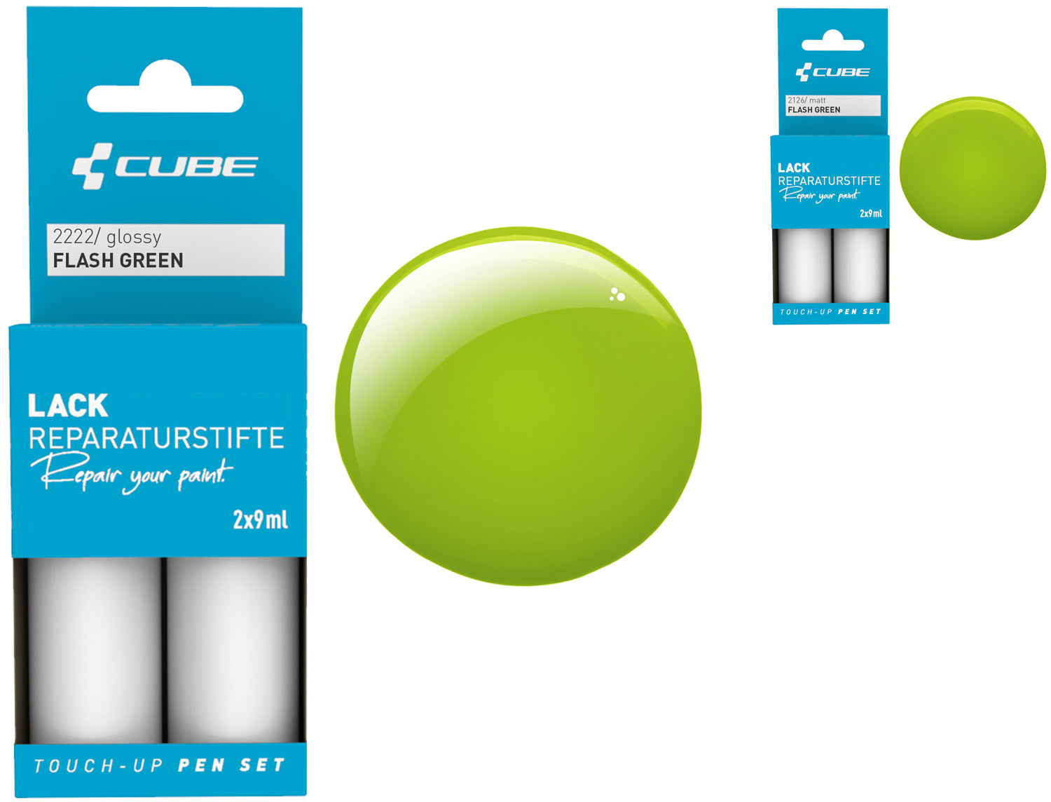 Cube touch-up pen set flash green | matt