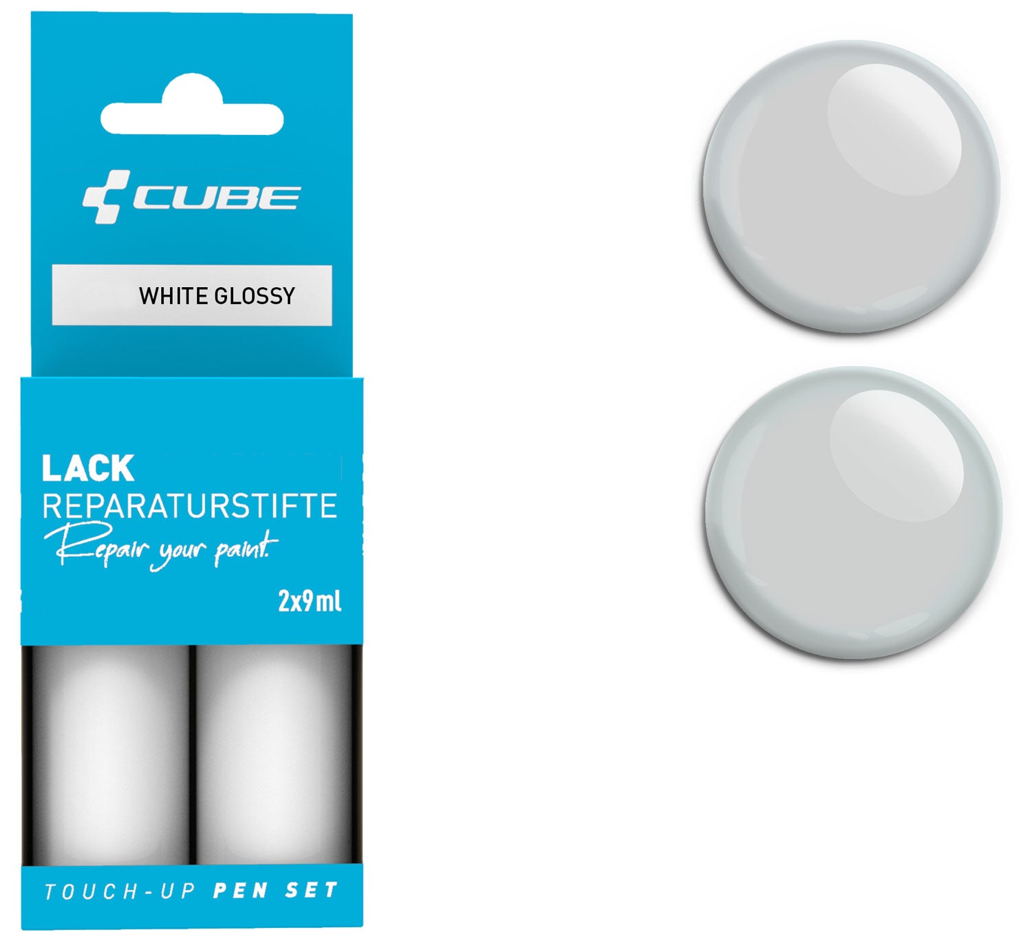 Cube touch-up pen set white glossy | #2299