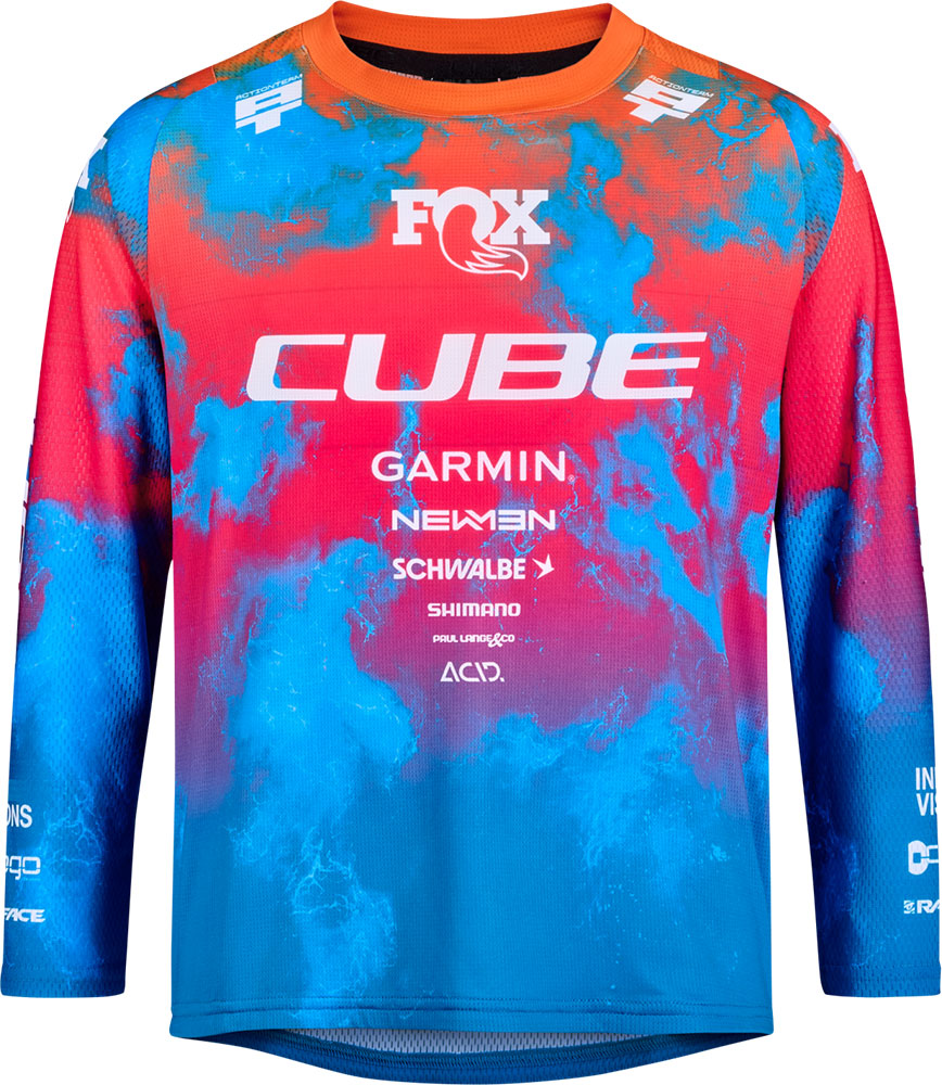 Cube rookie x actionteam - kid's mtb long sleeve jersey