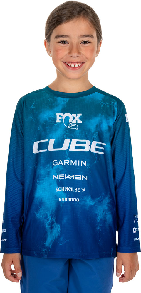 Cube rookie x actionteam - kid's mtb long sleeve jersey | xl (146 152)