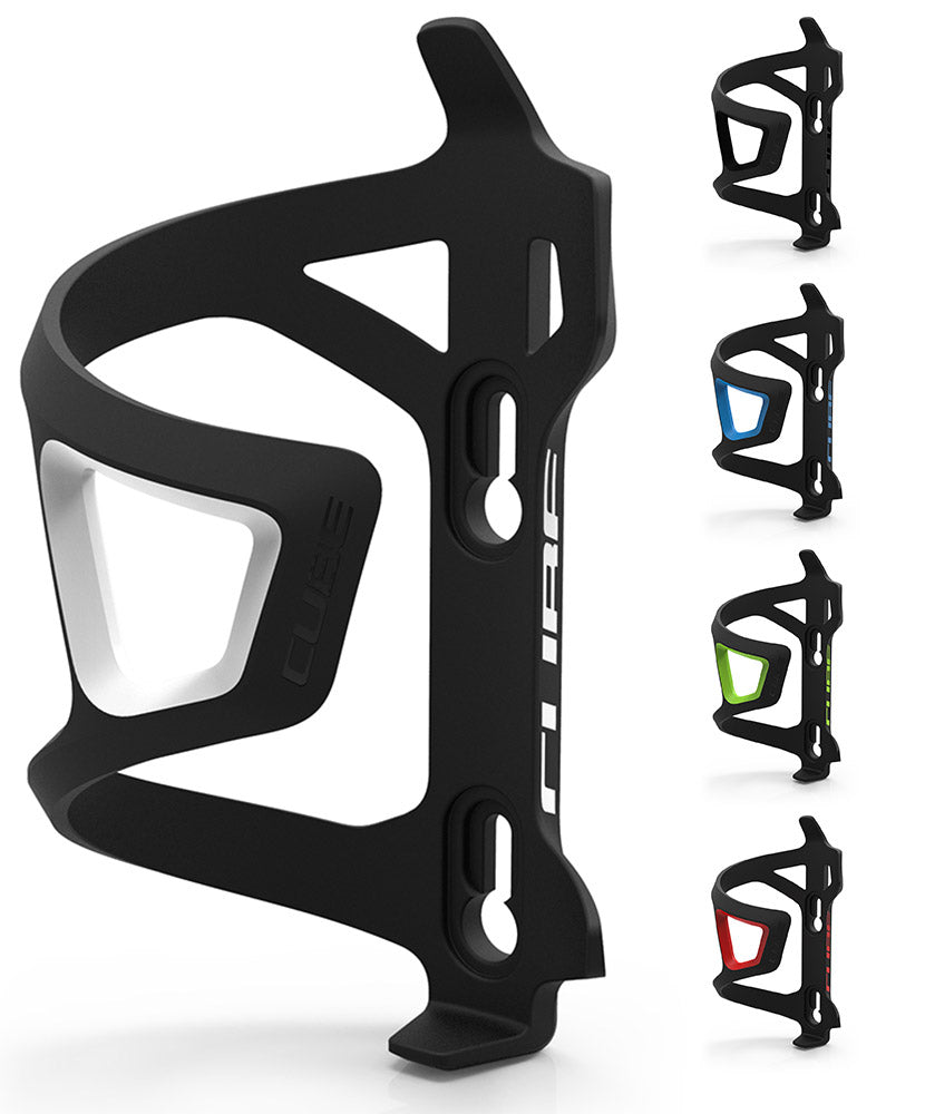 Cube hpp-sidecage bottle cage right | black´n´green