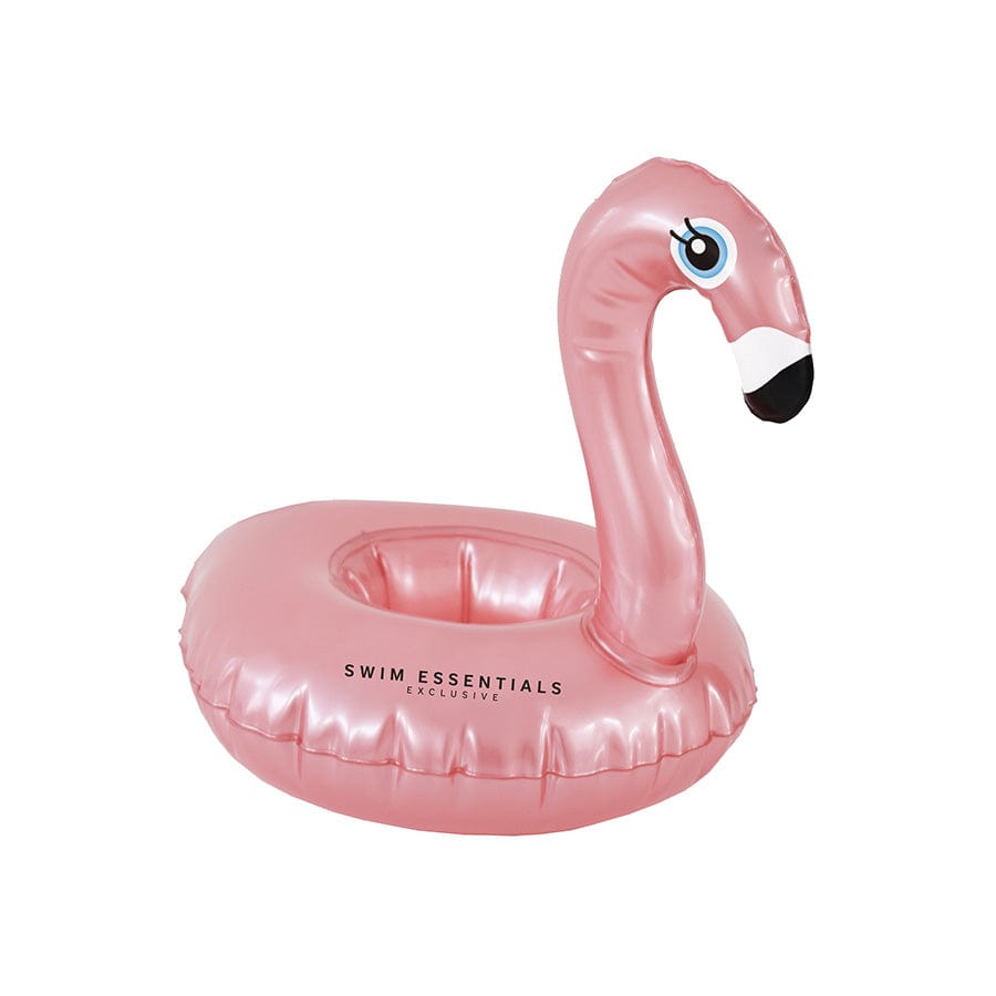 Droomlandschap | rosé gouden opblaasbare bekerhouder flamingo