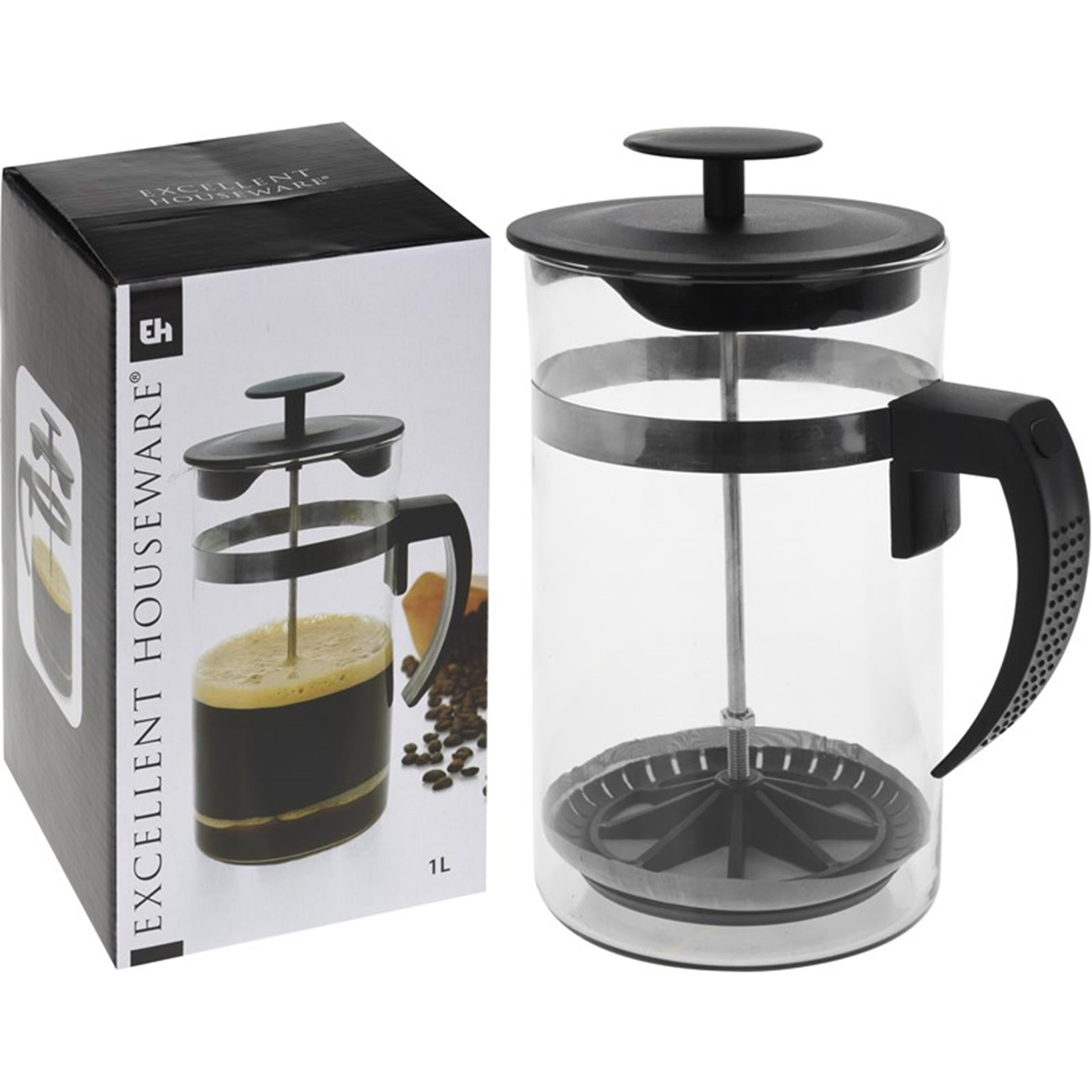 Uitstekende huishoudelijke koffiezetter 1l kunststof en glas