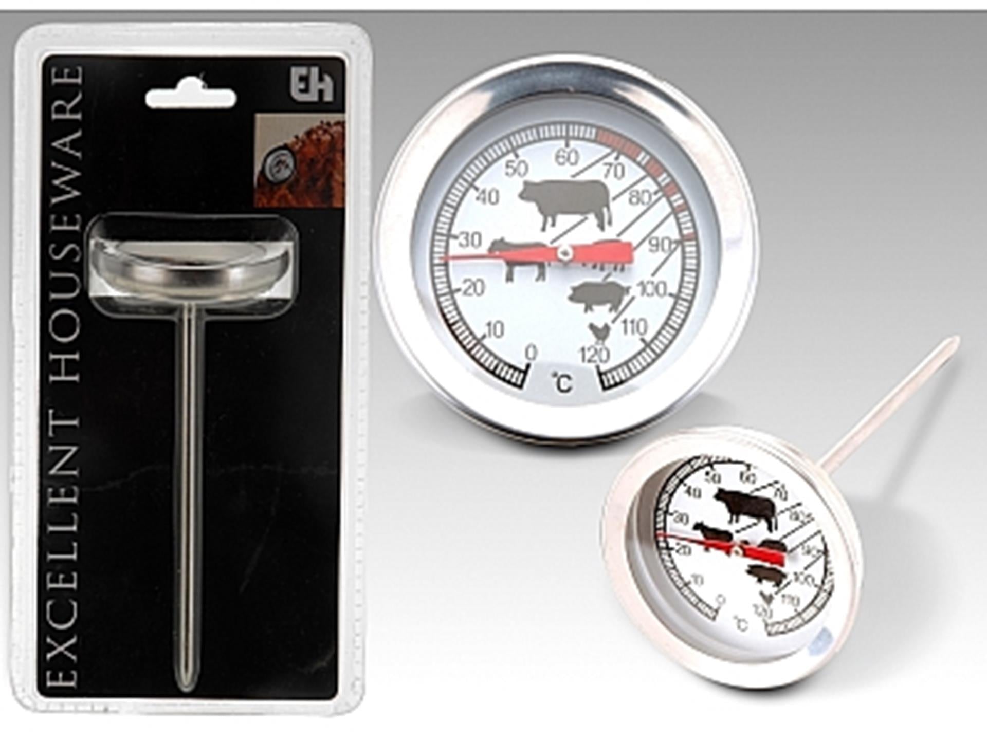 Excellent houseware vleesthermometer analoog rvs