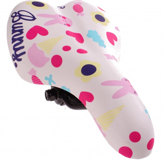 Cycletech konijntje kinderzadelfiets wit 22 x 14 cm