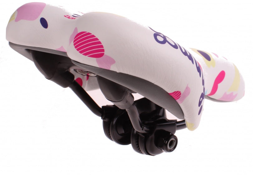 Cycletech konijntje kinderzadelfiets wit 22 x 14 cm