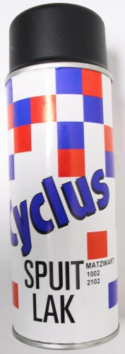Cycplus spuitlak mat zwart 1002 400 ml