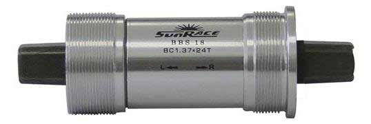 Boîtier de pédalier SunRace k.lager spiel. coupelle aluminium 118mm BSA