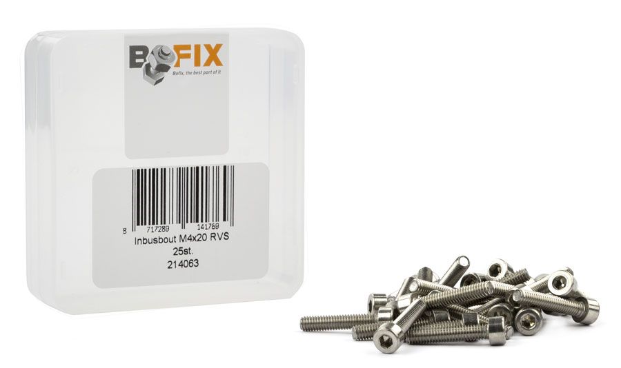 Bofix Doos a 25 inbusbouten m4x20 RVS