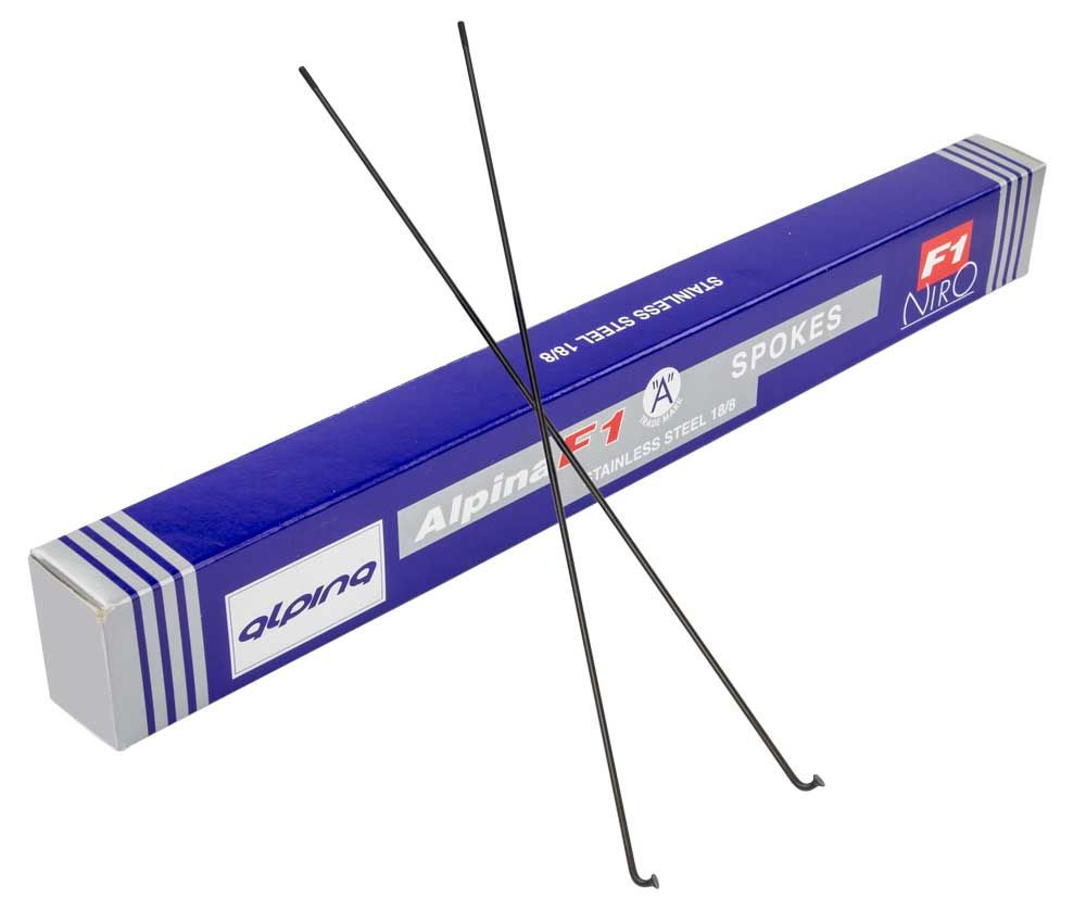 Rayons 260-14 Alpina Raggi ø2.0 mm FG 2.3 - acier inoxydable noir (144 pièces)
