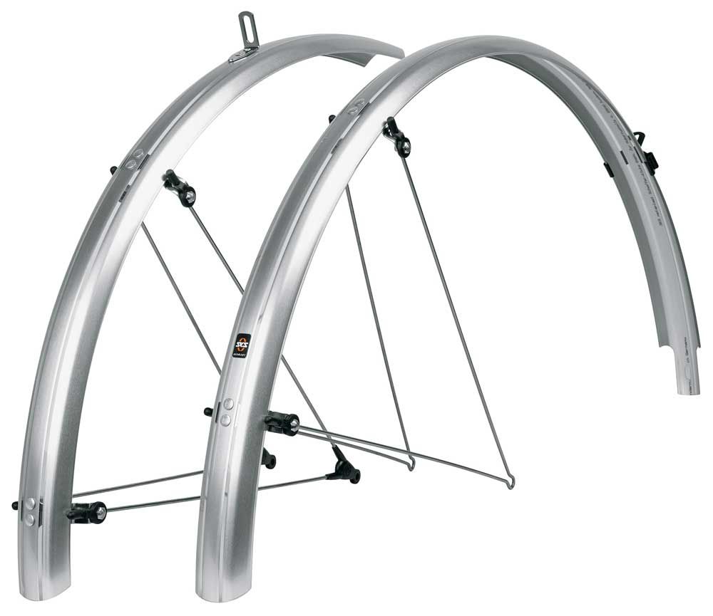 Sks bleumels basic 45mm spatbordenset, zilver