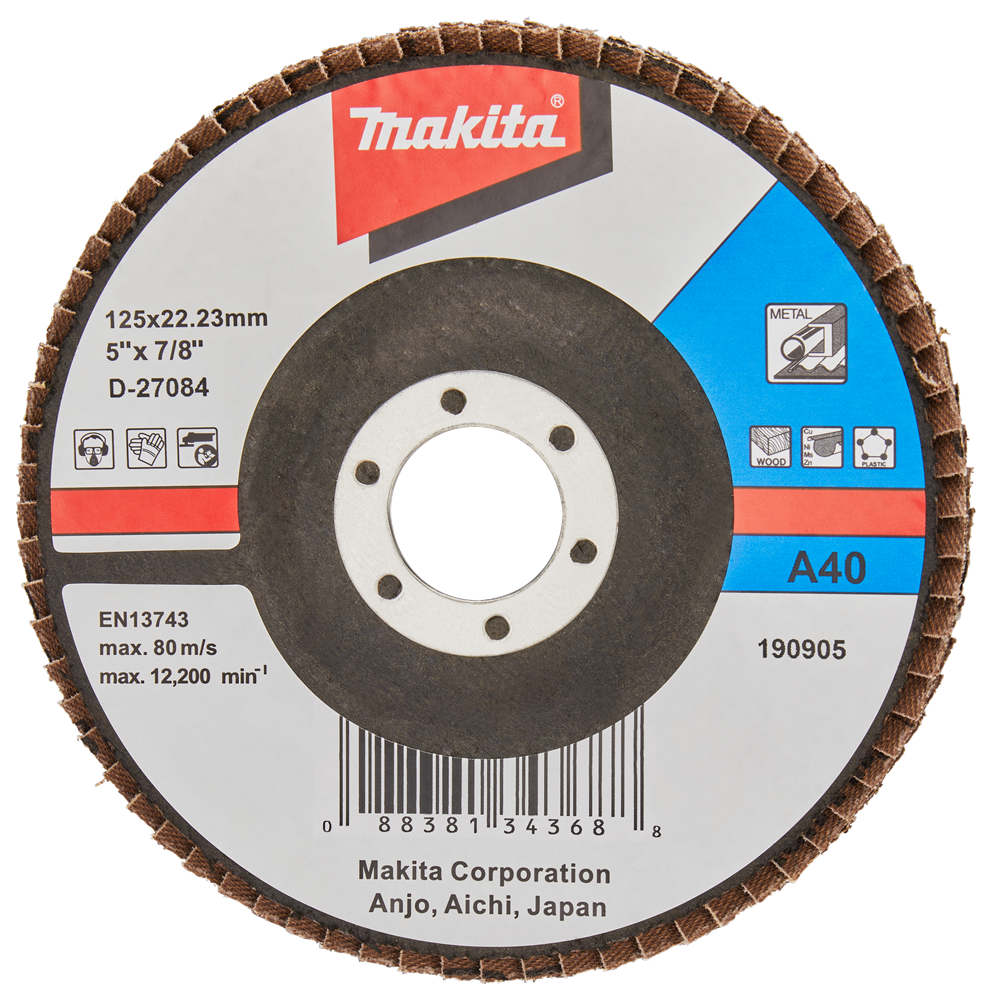 Makita accessoires lamellenschuurschijf 125mm a40 - d-27084 d-27084