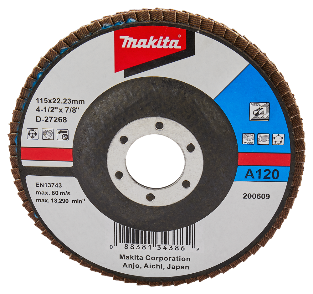 Makita accessoires lamellenschuurschijf 115mm a120 - d-27268 d-27268