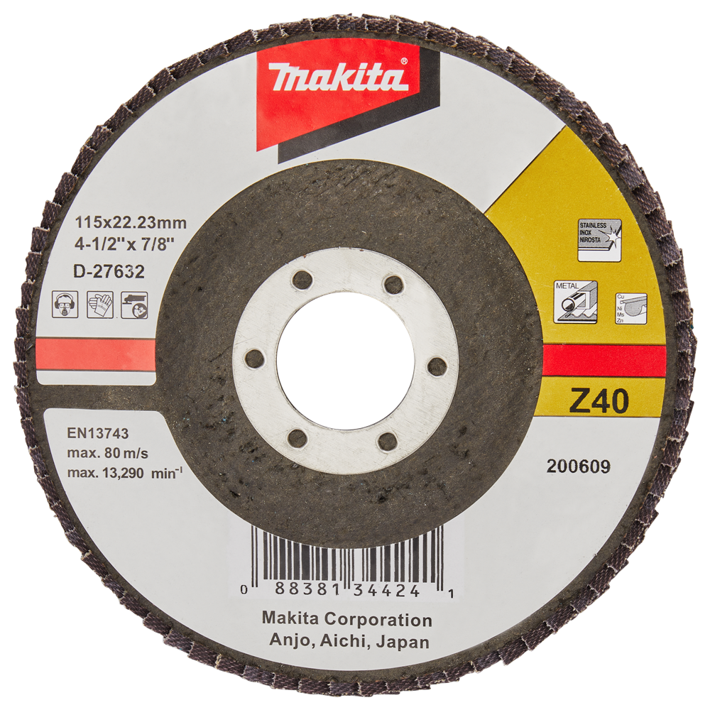 Makita accessoires lamellenschuurschijf 115mm z40 - d-27632 d-27632