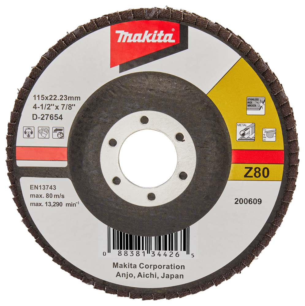 Makita accessoires lamellenschuurschijf 115mm z80 - d-27654 d-27654