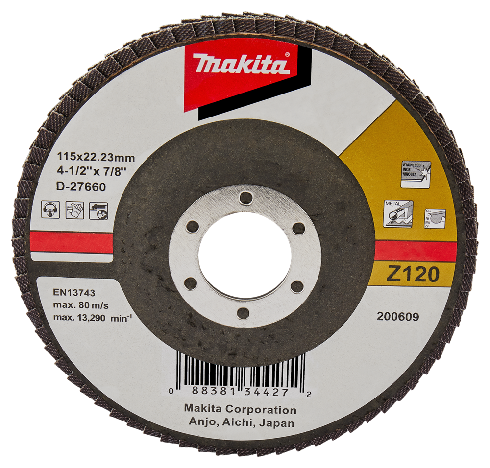 Makita accessoires lamellenschuurschijf 115mm z120 - d-27660 d-27660